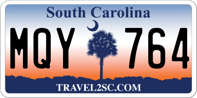 SC license plate MQY764