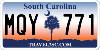 SC license plate MQY771