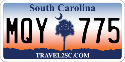 SC license plate MQY775
