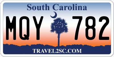 SC license plate MQY782
