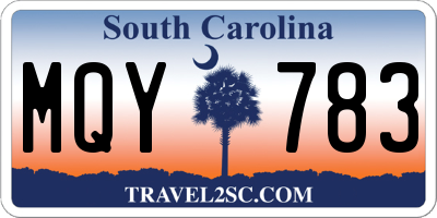 SC license plate MQY783