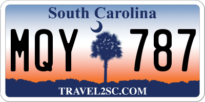 SC license plate MQY787