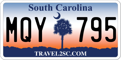 SC license plate MQY795
