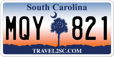 SC license plate MQY821