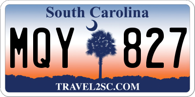 SC license plate MQY827