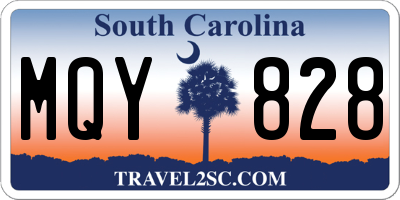 SC license plate MQY828