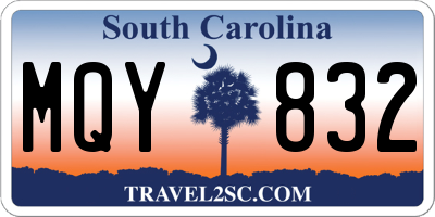 SC license plate MQY832