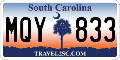 SC license plate MQY833