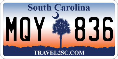SC license plate MQY836