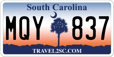 SC license plate MQY837