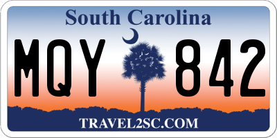 SC license plate MQY842