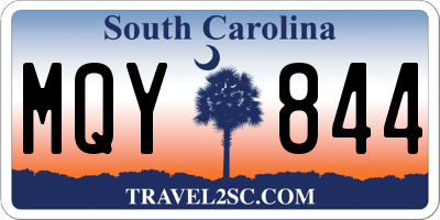 SC license plate MQY844