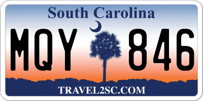 SC license plate MQY846
