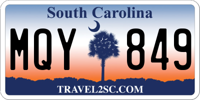 SC license plate MQY849