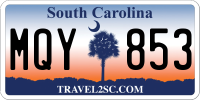 SC license plate MQY853