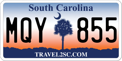 SC license plate MQY855