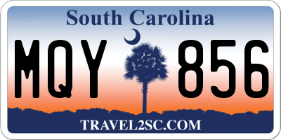 SC license plate MQY856