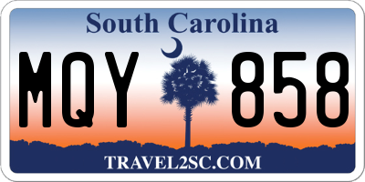 SC license plate MQY858