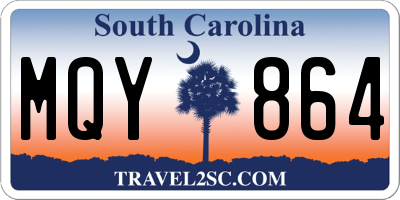 SC license plate MQY864
