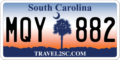 SC license plate MQY882