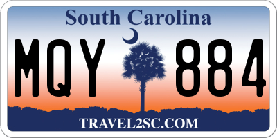 SC license plate MQY884
