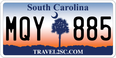 SC license plate MQY885