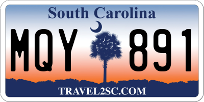 SC license plate MQY891
