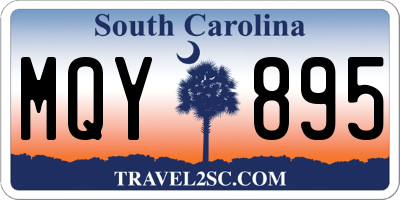 SC license plate MQY895