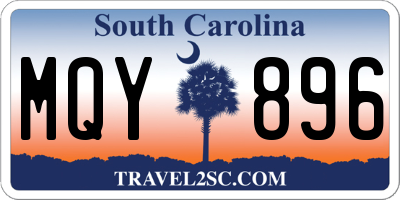 SC license plate MQY896