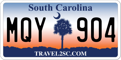 SC license plate MQY904