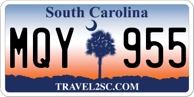 SC license plate MQY955