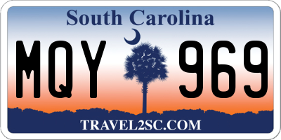 SC license plate MQY969