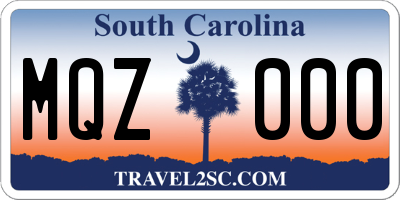 SC license plate MQZ000