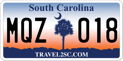 SC license plate MQZ018