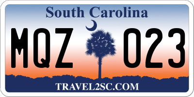 SC license plate MQZ023