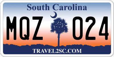 SC license plate MQZ024