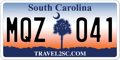 SC license plate MQZ041