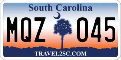 SC license plate MQZ045