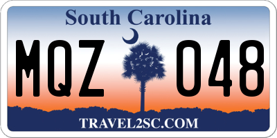 SC license plate MQZ048
