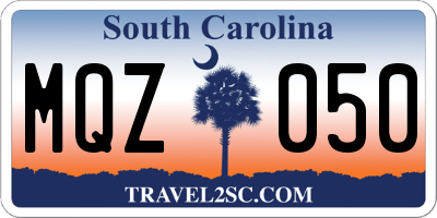 SC license plate MQZ050