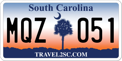 SC license plate MQZ051