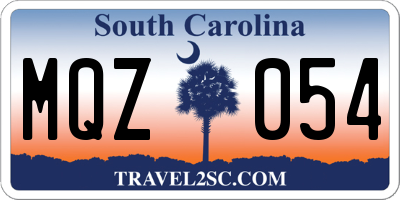 SC license plate MQZ054