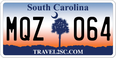 SC license plate MQZ064