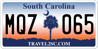 SC license plate MQZ065
