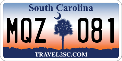 SC license plate MQZ081