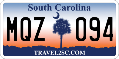 SC license plate MQZ094
