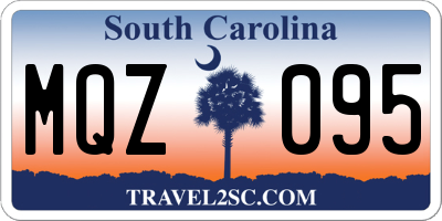 SC license plate MQZ095