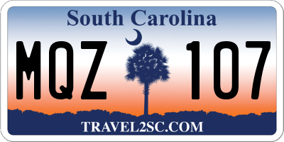 SC license plate MQZ107