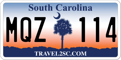 SC license plate MQZ114