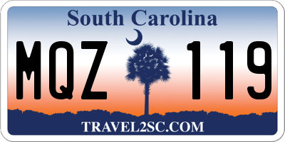 SC license plate MQZ119